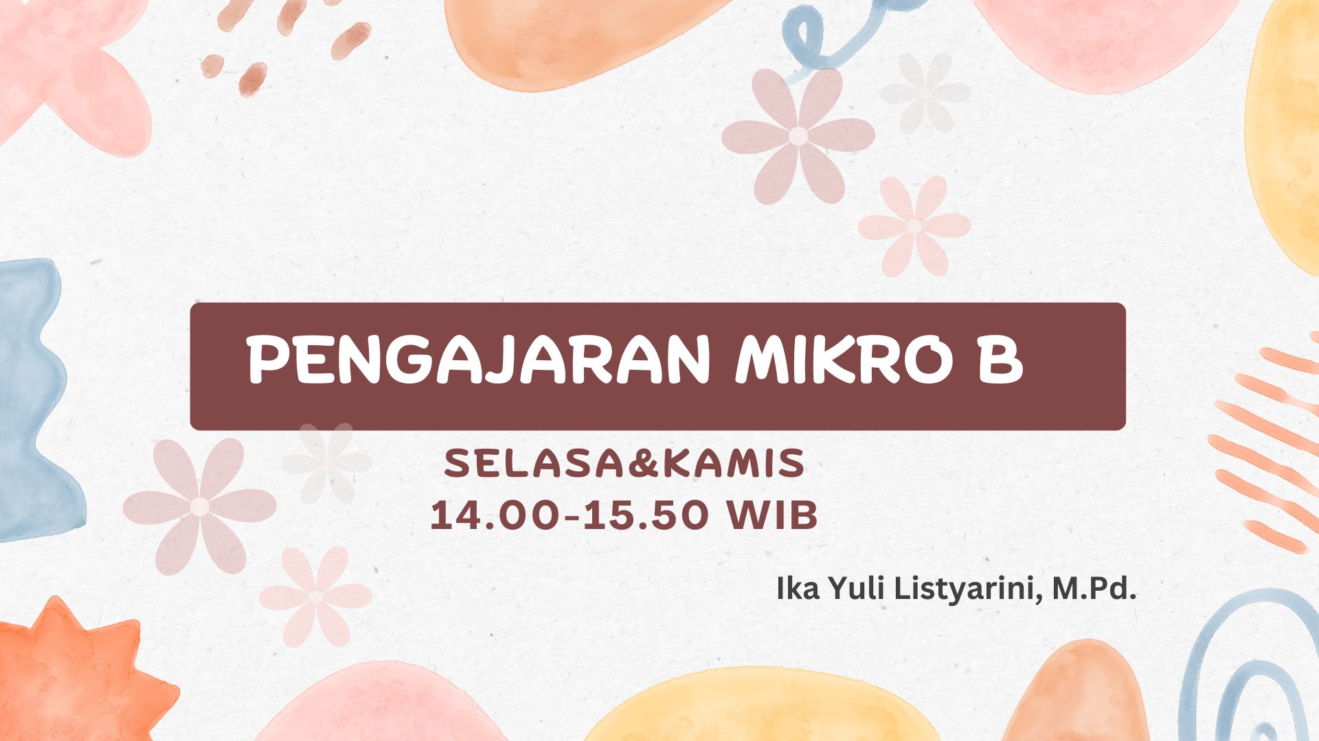 Pengajaran Mikro B (PBIO I/2024/2025)